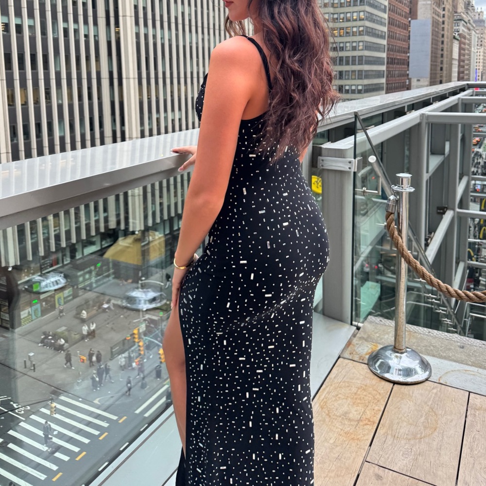 Elegant Black and silver jeweled dress